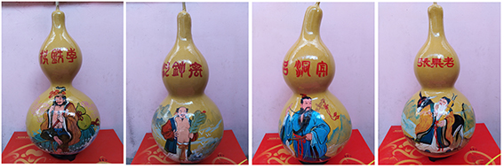 周强一作品19  葫芦彩绘《八仙》之一